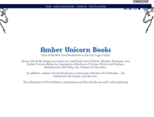 Tablet Screenshot of amberunicornbooks.com